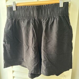 H&M Linen blend paper bag shorts
